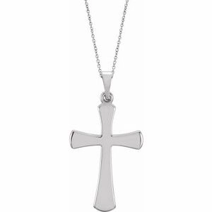 14K Rose Cross 18" Necklace