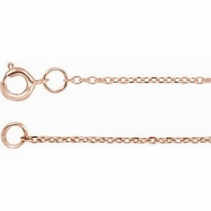 14K White 1 mm Adjustable Diamond-Cut Cable 16-18" Chain