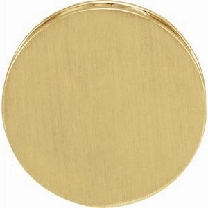14K White Engravable Disc Pendant