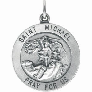 14K Yellow 18 mm St. Michael Medal