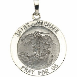 14K Yellow 18 mm St. Michael Medal