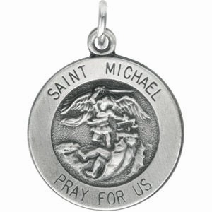 14K Yellow 18 mm St. Michael Medal