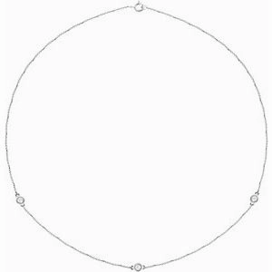 14K Yellow 1/4 CTW Natural Diamond 7-Station 24" Necklace