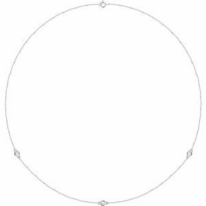 14K Yellow 1/4 CTW Natural Diamond 7-Station 24" Necklace
