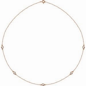 14K Yellow 1/5 CTW Lab-Grown Diamond 3-Station 18" Necklace