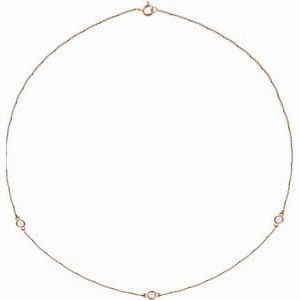14K Yellow 1/5 CTW Lab-Grown Diamond 3-Station 18" Necklace