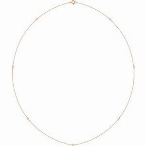 14K Yellow 1/5 CTW Lab-Grown Diamond 3-Station 18" Necklace