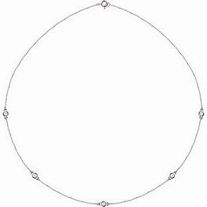 14K Yellow 1/5 CTW Lab-Grown Diamond 3-Station 18" Necklace