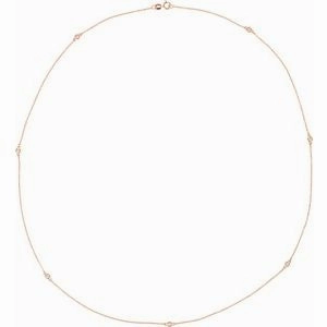 14K Yellow 1/5 CTW Lab-Grown Diamond 3-Station 18" Necklace