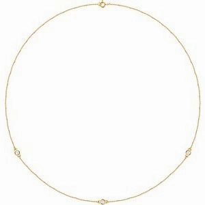 14K Yellow 1/5 CTW Lab-Grown Diamond 3-Station 18" Necklace
