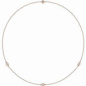 14K Yellow 1/5 CTW Lab-Grown Diamond 3-Station 18" Necklace