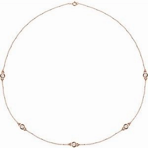 14K Yellow 1/5 CTW Lab-Grown Diamond 3-Station 18" Necklace