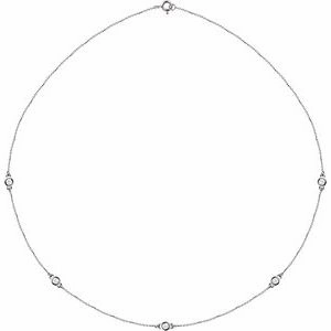 14K Yellow 1/5 CTW Lab-Grown Diamond 3-Station 18" Necklace