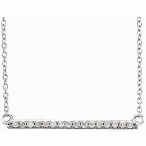 14K Yellow 1/6 CTW Natural Diamond Bar 16-18" Necklace