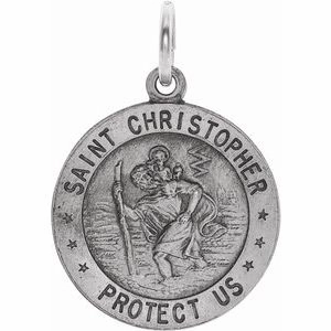 14K Yellow 25 mm St. Christopher Medal