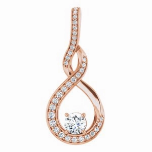 14K Yellow 3/8 CTW Natural Diamond Pendant