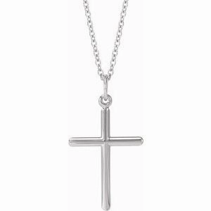 14K Yellow Cross 18" Necklace