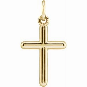14K Yellow Cross Pendant