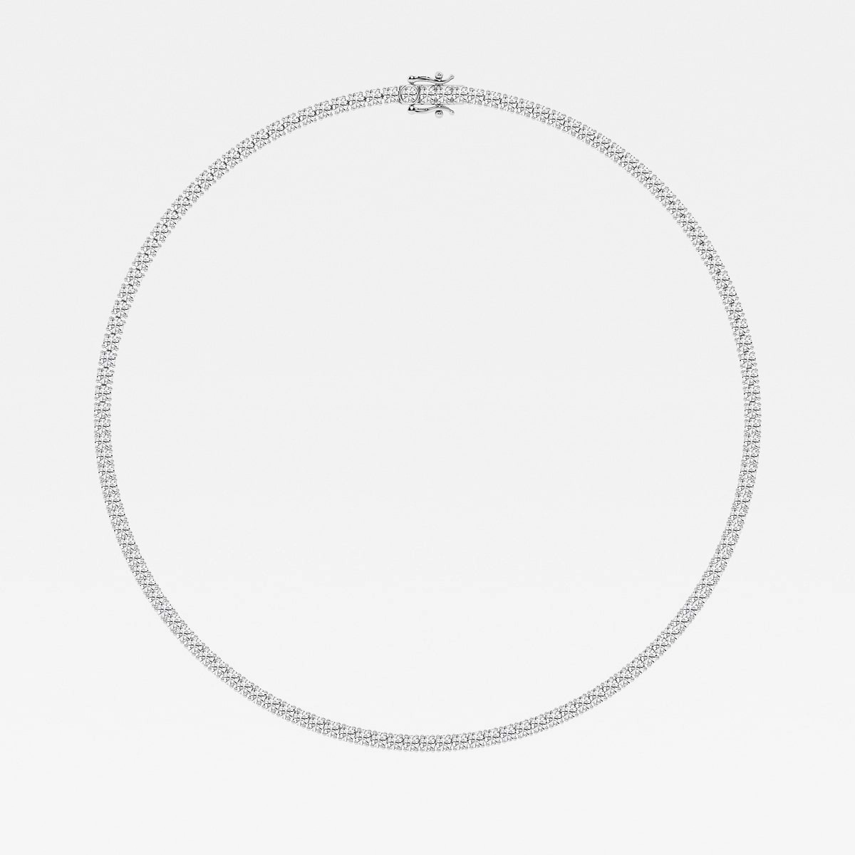 15 ctw Round Lab Grown Diamond Four-Prong Tennis Fashion Necklace