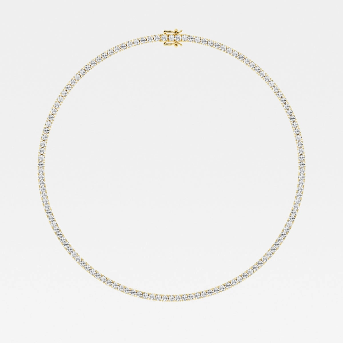 15 ctw Round Lab Grown Diamond Four-Prong Tennis Fashion Necklace