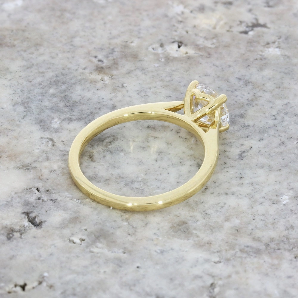 18ct Yellow Gold 1.22ct Brilliant Cut Lab Grown Diamond Solitaire Ring D VS1