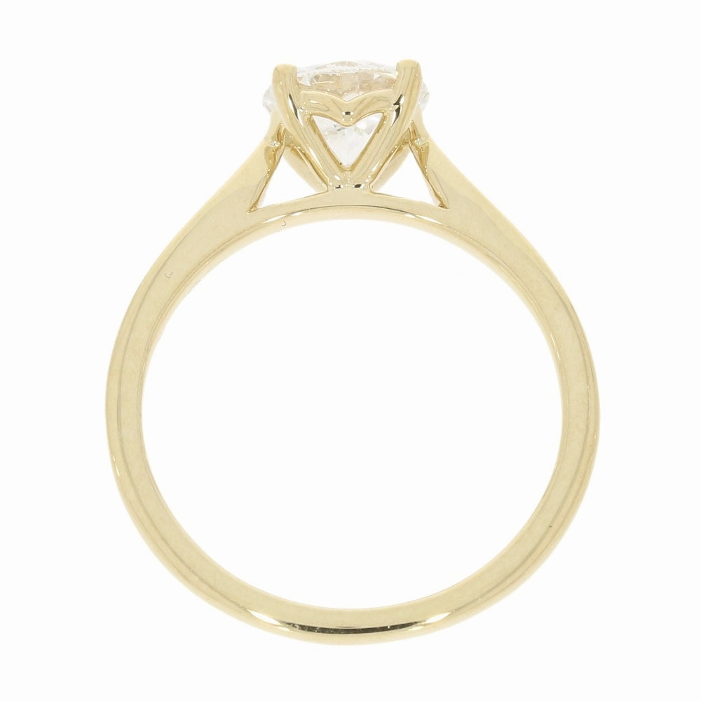 18ct Yellow Gold 1.22ct Brilliant Cut Lab Grown Diamond Solitaire Ring D VS1