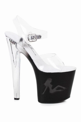 821-TESSA Platform Sandal  | Clear Vinyl