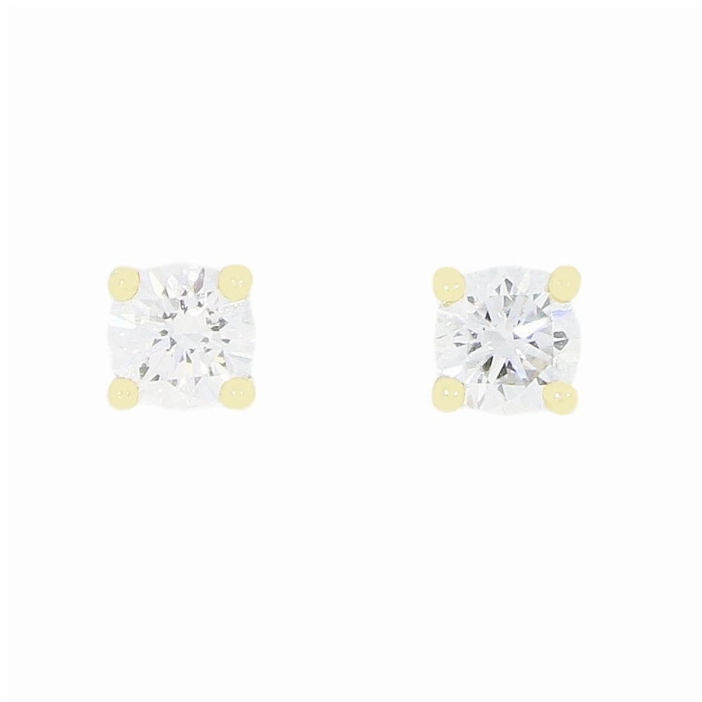 9ct Yellow Gold 0.76cts Lab Grown Brilliant Cut Diamond Stud Earrings