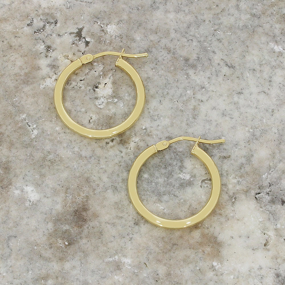 9ct Yellow Gold Hoop Earrings