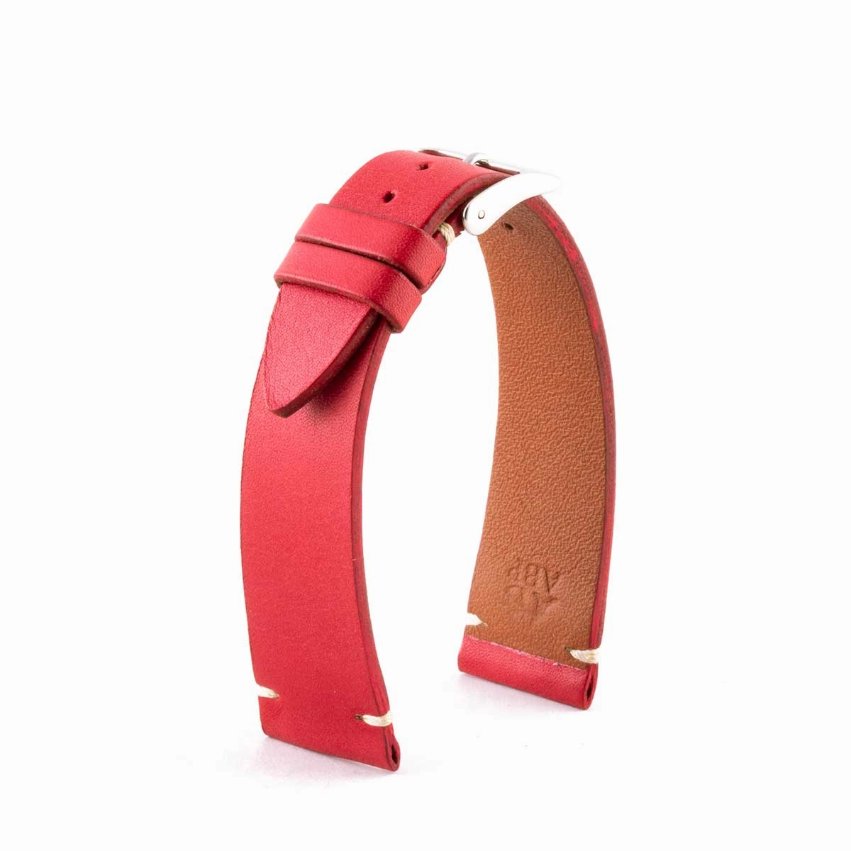 a??"Retro" watch band - Premium quality barenia type calf leather strap (black, brown, kaki, red, green)