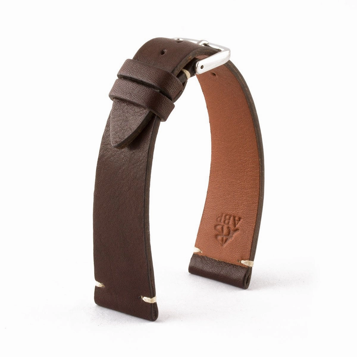 a??"Retro" watch band - Premium quality barenia type calf leather strap (black, brown, kaki, red, green)