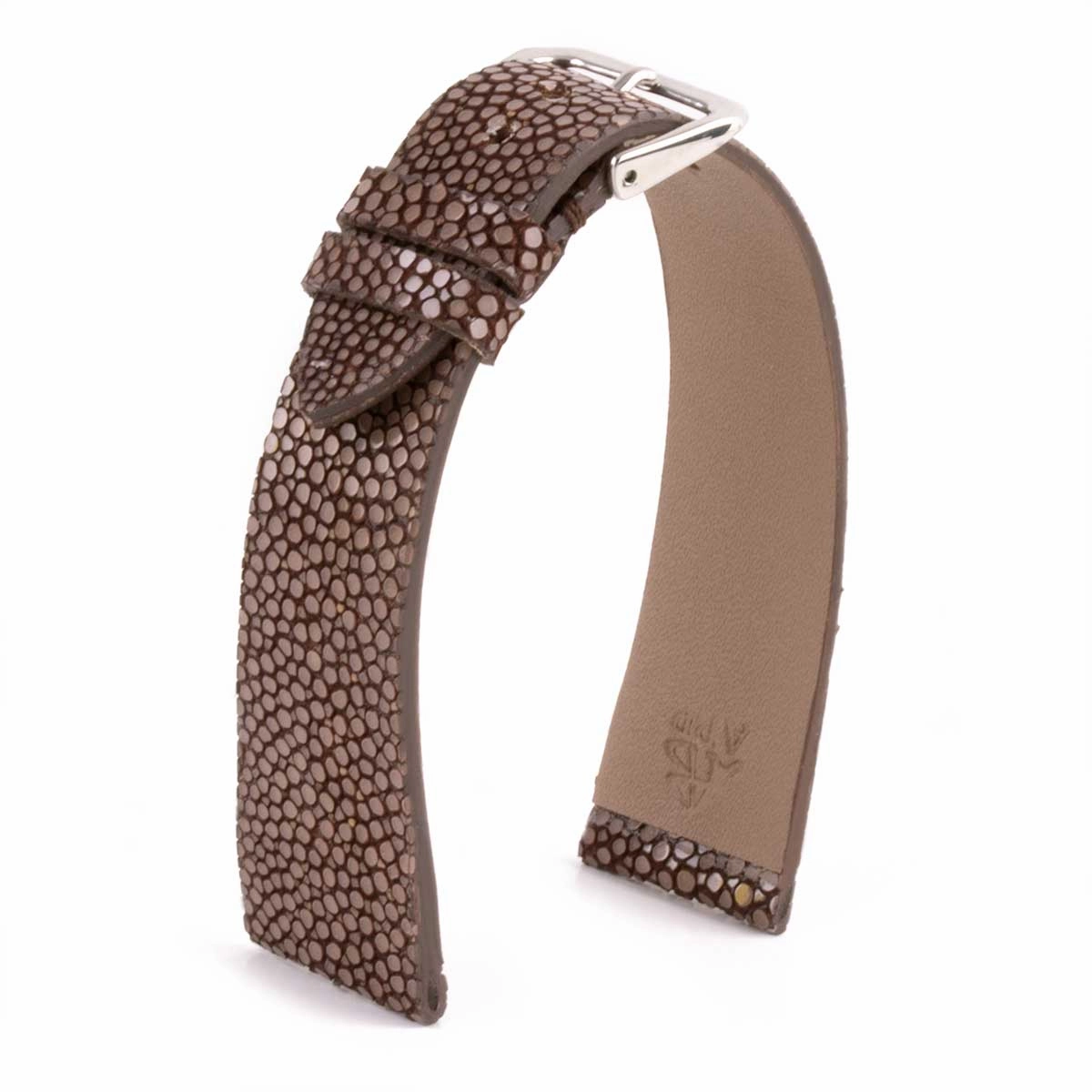 a??"Retro" watchband - Premium stingray leather strap (black, brown, green)