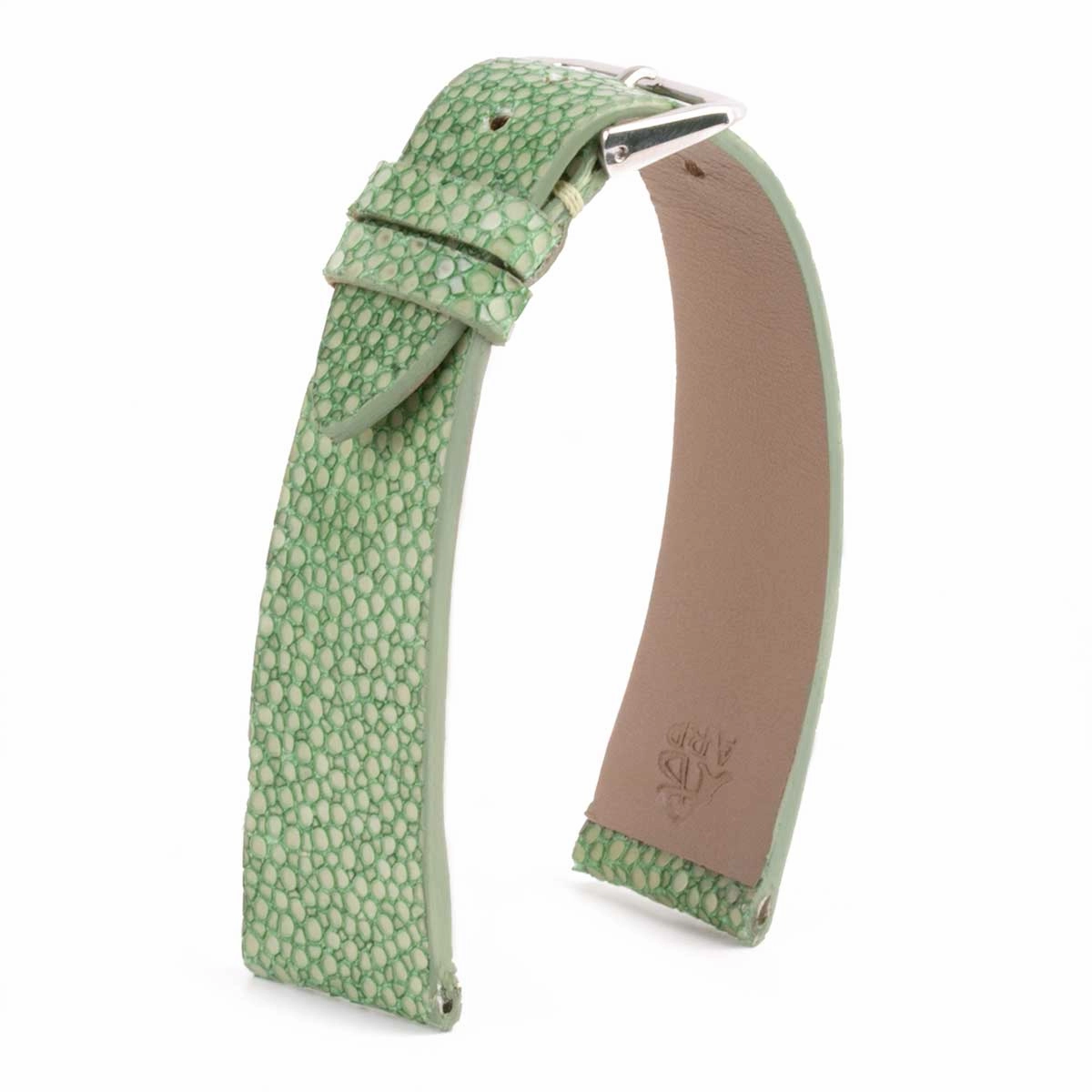 a??"Retro" watchband - Premium stingray leather strap (black, brown, green)