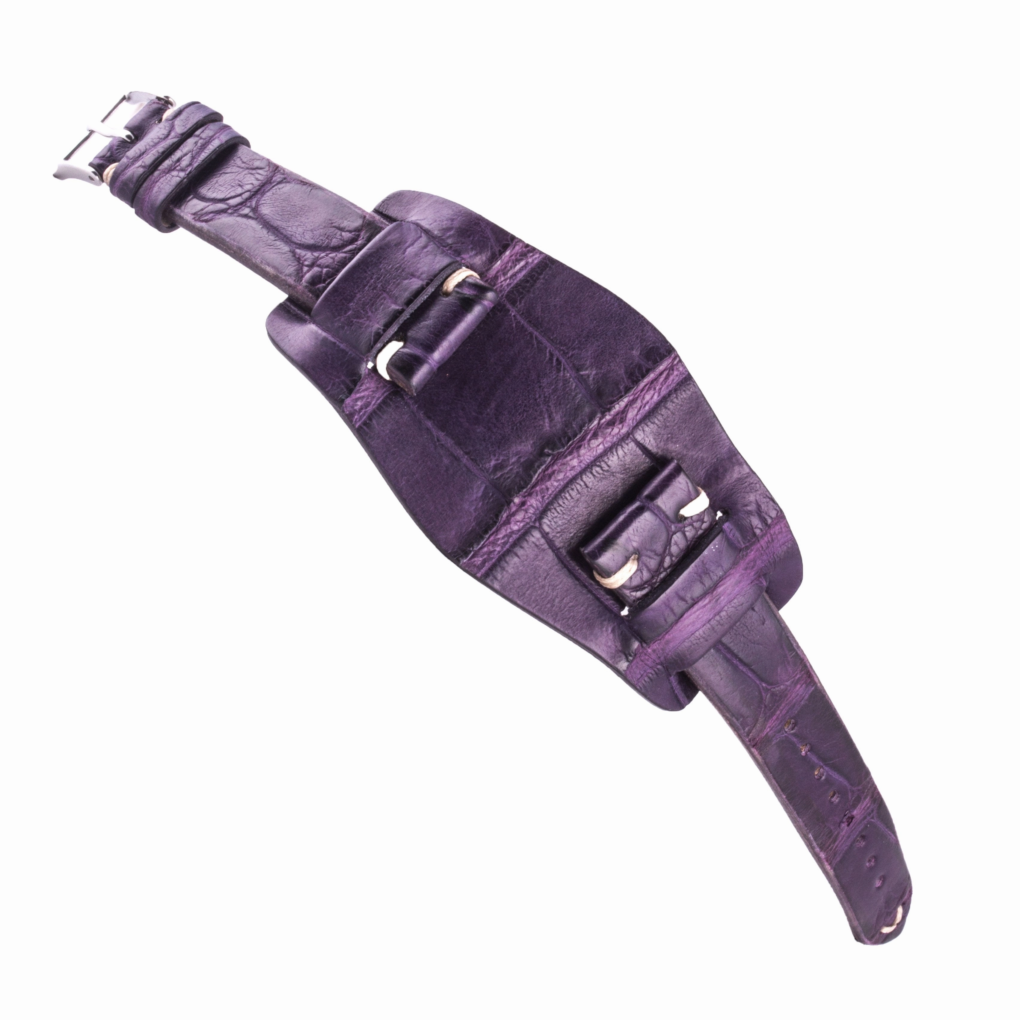 a??Bund vintage strap - Leather watch strap - Alligator (black, brown, green, kaki, purple)