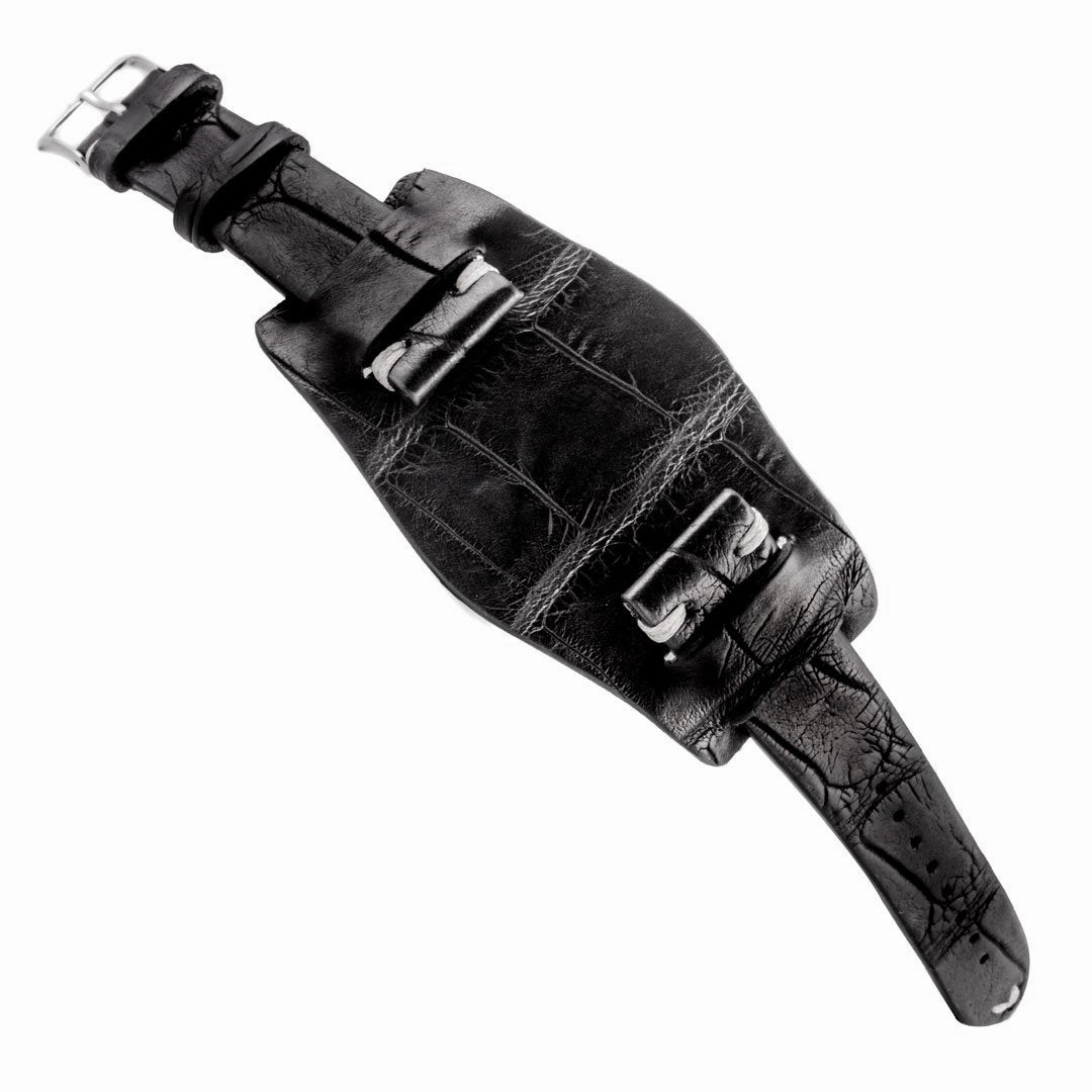 a??Bund vintage strap - Leather watch strap - Alligator (black, brown, green, kaki, purple)