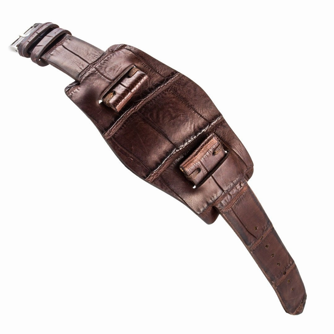 a??Bund vintage strap - Leather watch strap - Alligator (black, brown, green, kaki, purple)