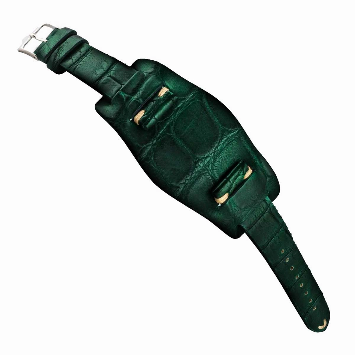 a??Bund vintage strap - Leather watch strap - Alligator (black, brown, green, kaki, purple)