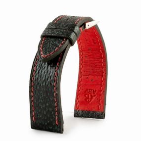 a??Eco-friendly "Upcycling"" watch strap - Dark green sea bass