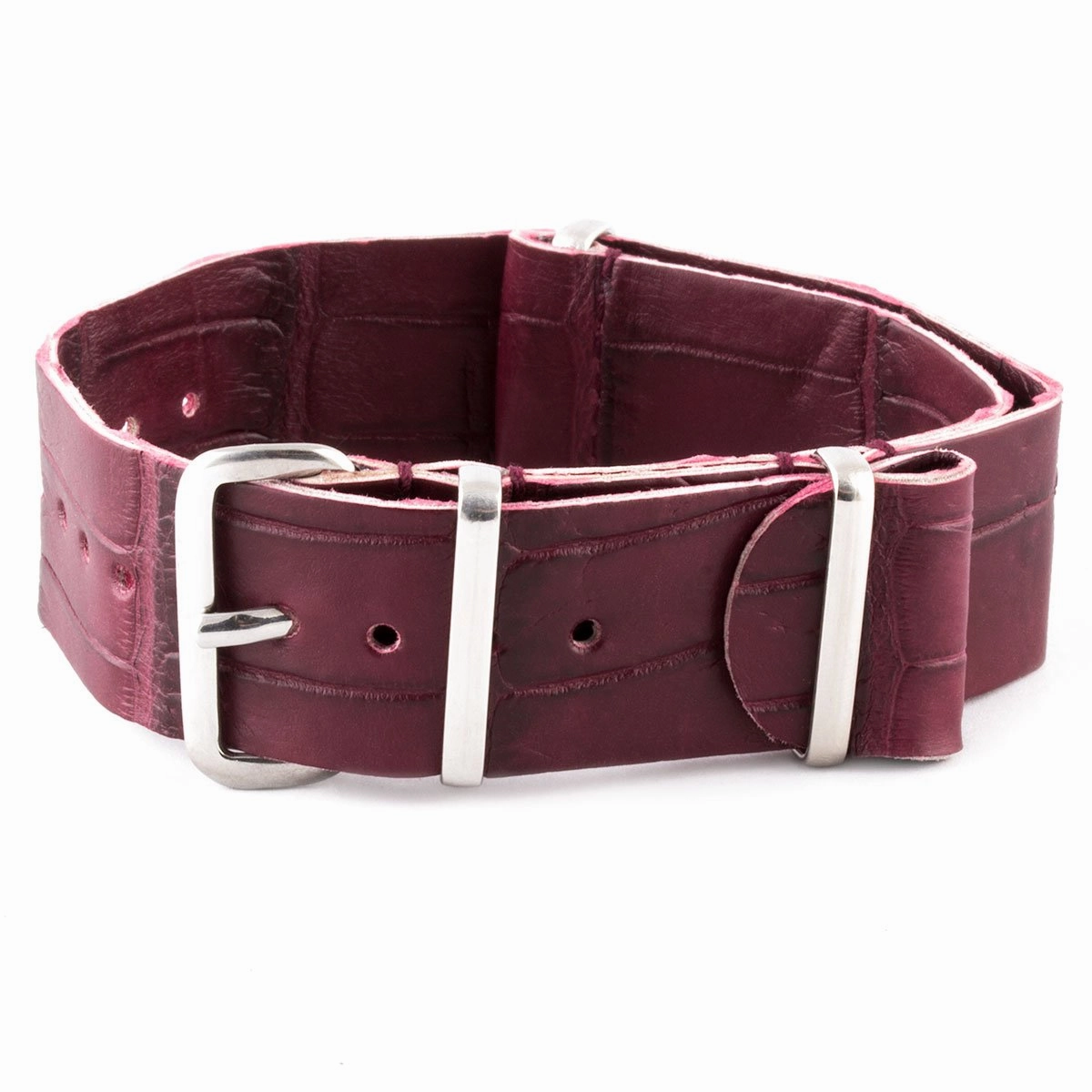 a??Leather 100% Wild nato strap - Wild alligator (black, brown, blue, grey...)