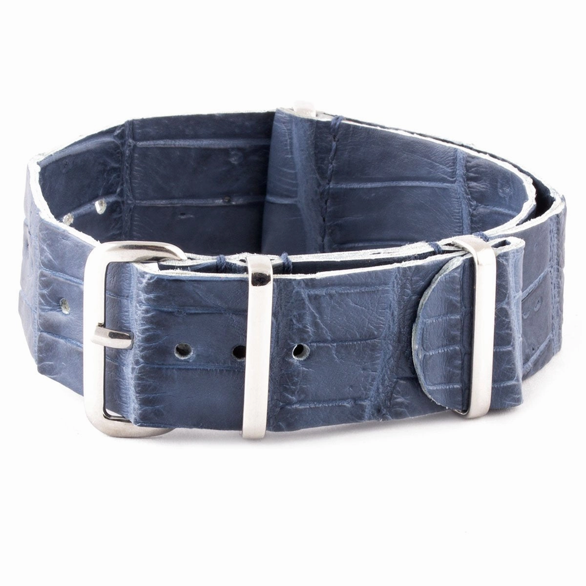 a??Leather 100% Wild nato strap - Wild alligator (black, brown, blue, grey...)