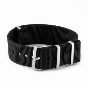 a??Nylon / fabric nato strap - Black