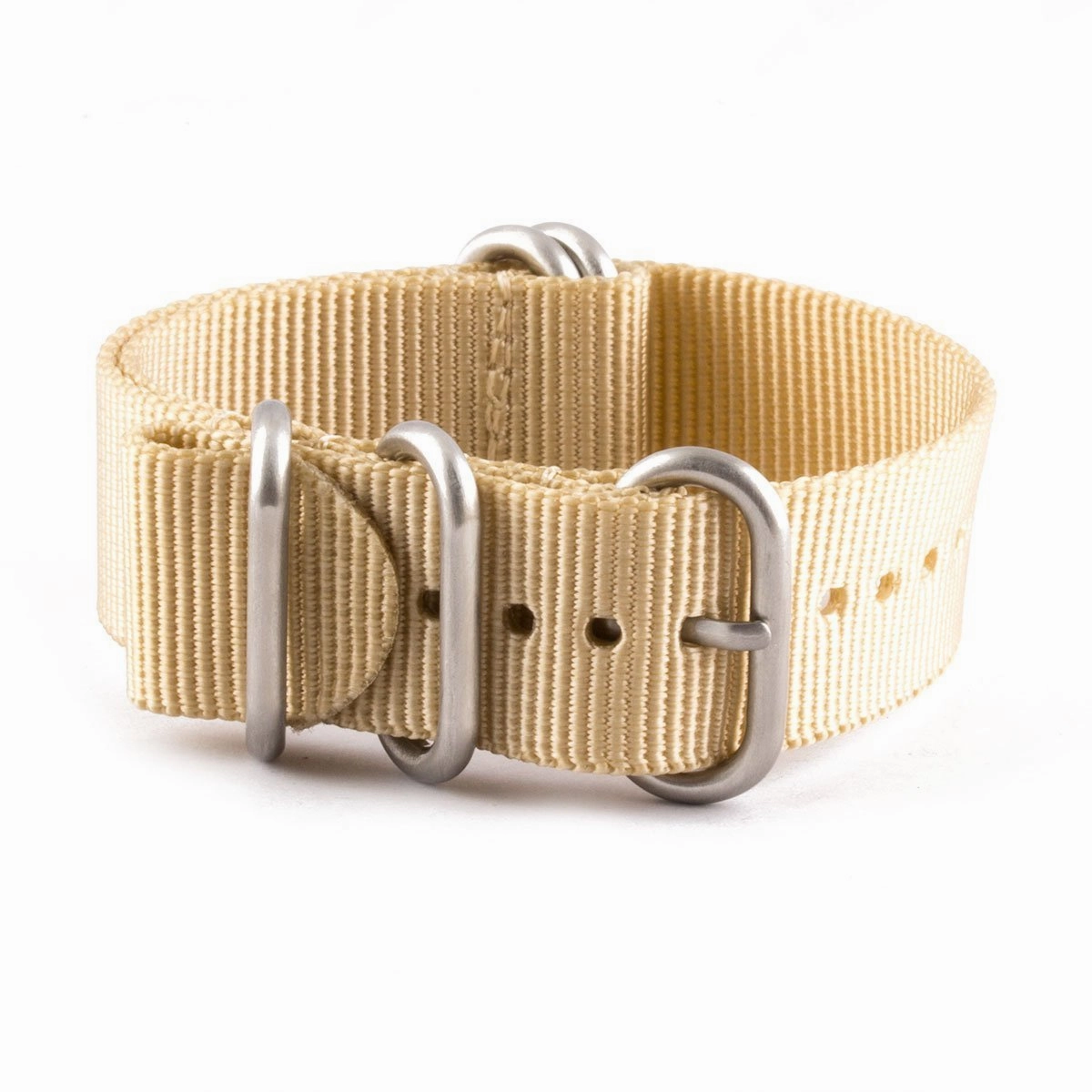 a??Zulu nato watch band 5 rings - Nylon / fabric (blue, black, kaki, beige, grey)