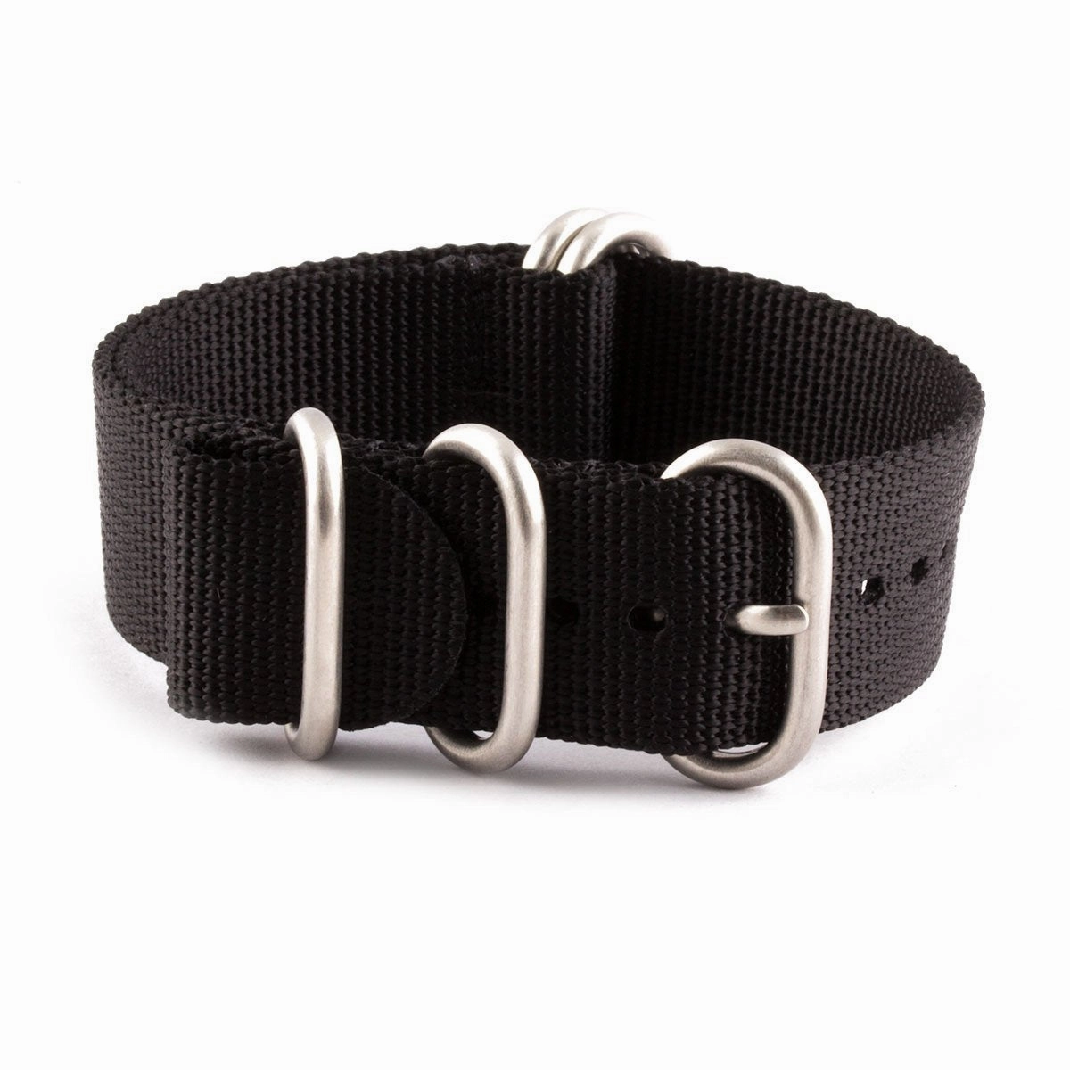 a??Zulu nato watch band 5 rings - Nylon / fabric (blue, black, kaki, beige, grey)