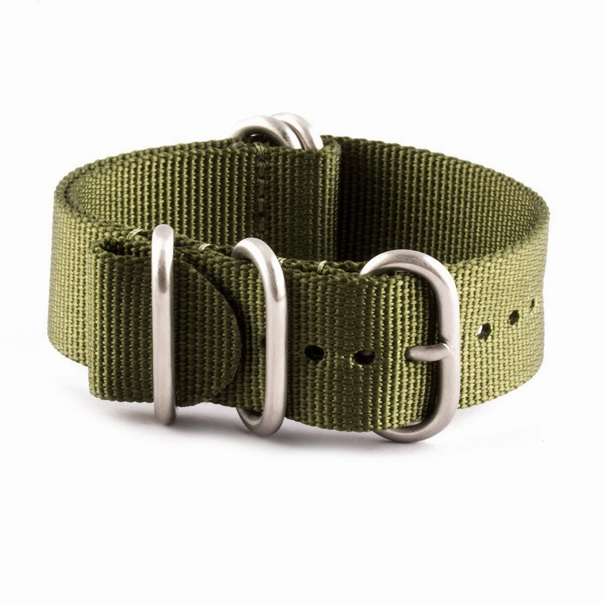 a??Zulu nato watch band 5 rings - Nylon / fabric (blue, black, kaki, beige, grey)