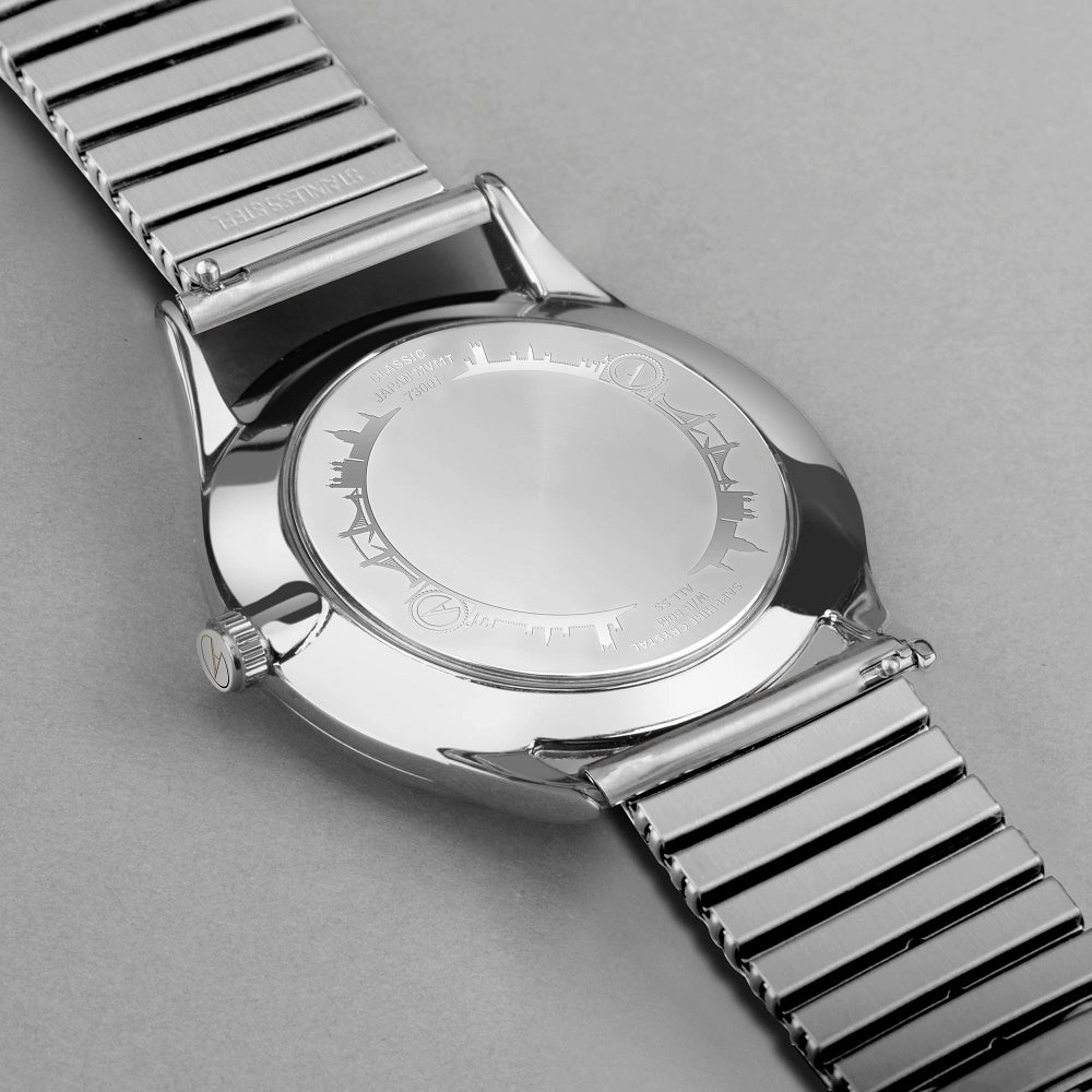 Accurist Classic Mens Expander Bracelet Watch White Dial 73000X
