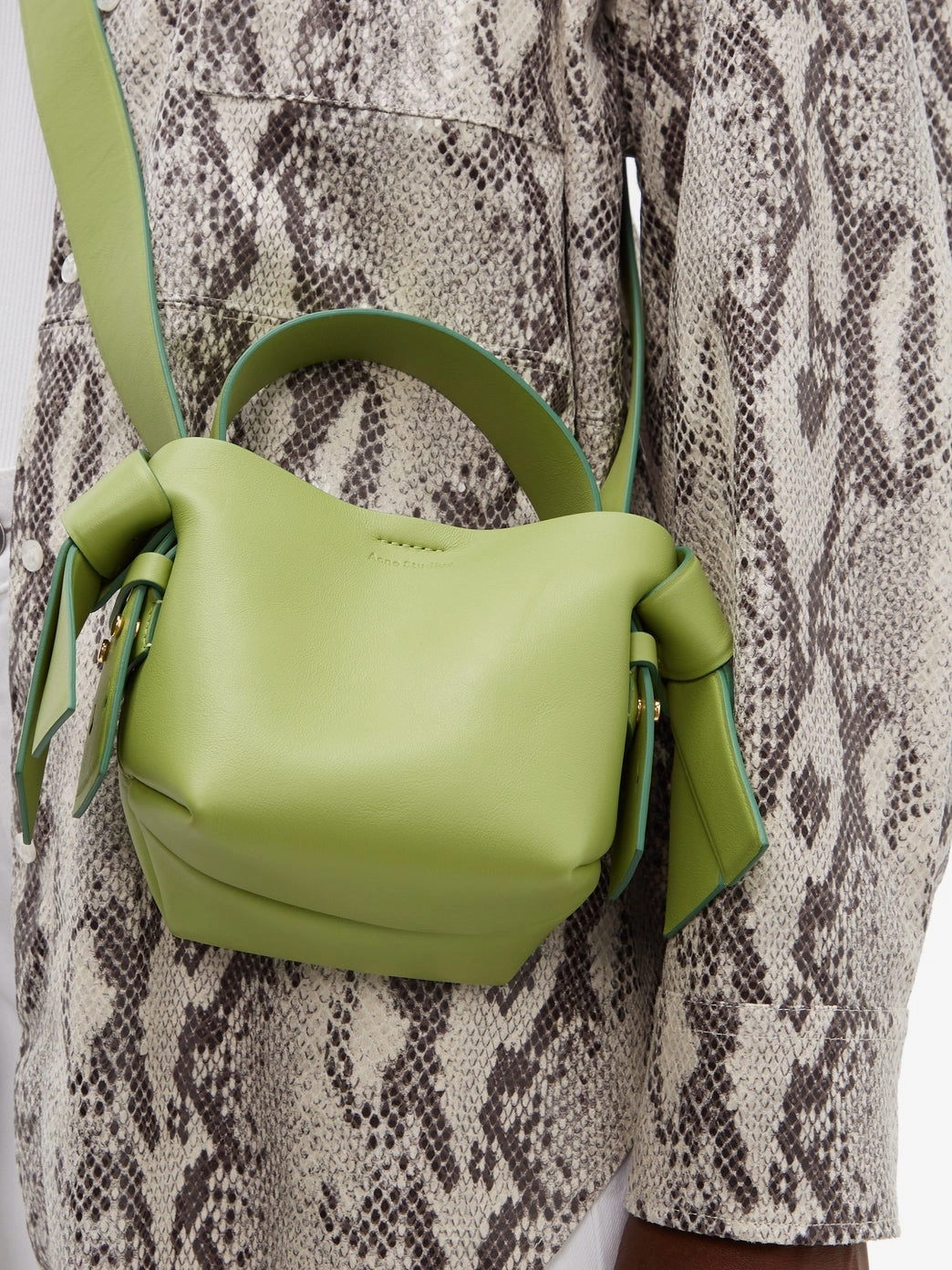 Acne Musubi Micro Knotted Leather Shoulder Bag