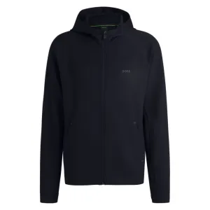 Active stretch zip-up hoodie with moisture management
