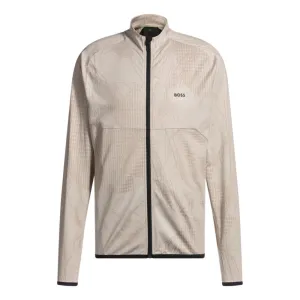 Active zip-up sweatshirt with dynamic jacquard pattern