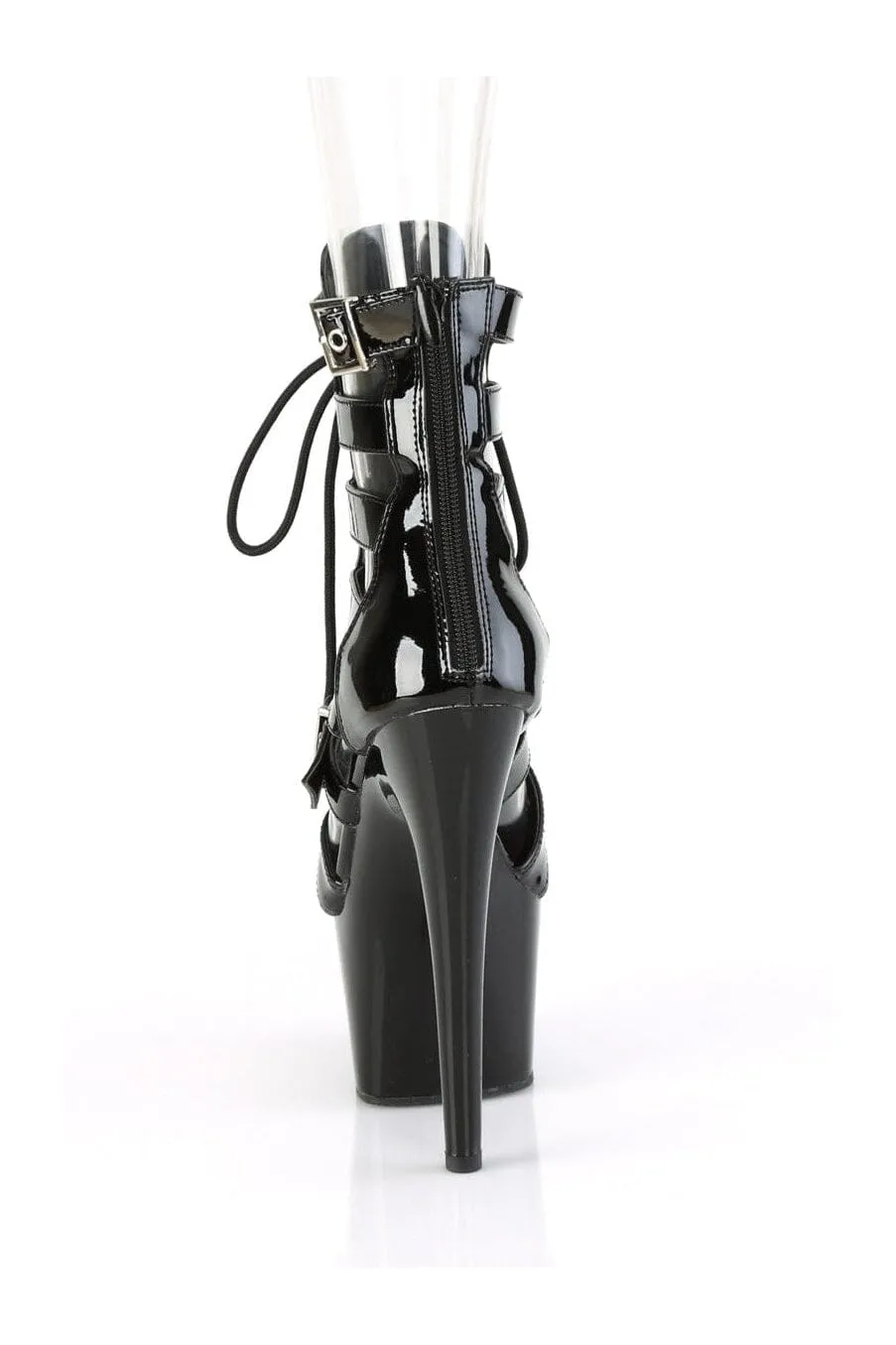 ADORE-1013MST Black Patent Ankle Boot