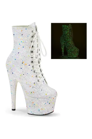 ADORE-1020GDLG Exotic Boot | White Glitter